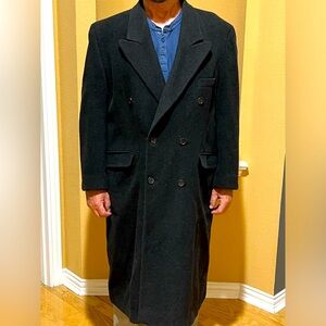 Ron Chereskin Wool Blend Overcoat - Charcoal Gray